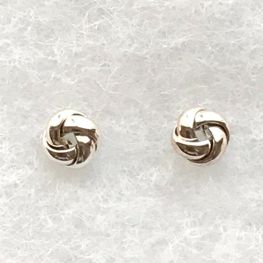 Lauren Ralph Lauren Silver-Tone Knot Stud Earrings